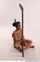 ANISE SITTING POSE WITH SPEAR